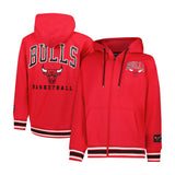 Ultra Game Men's NBA Official MVP Premium Quality Full Zip Hoodie Jacket | Chicago Bulls
