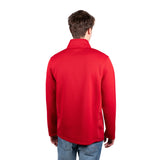 Ultra Game Men's NBA Official Super Soft Quarter Zip Sweatshirt with Zipper Pockets | Chicago Bulls