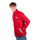 Ultra Game Men's NBA Official Super Soft Quarter Zip Sweatshirt with Zipper Pockets | Chicago Bulls