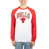Ultra Game Men’s NBA Official Super Soft Raglan Baseball T-Shirt | Chicago Bulls