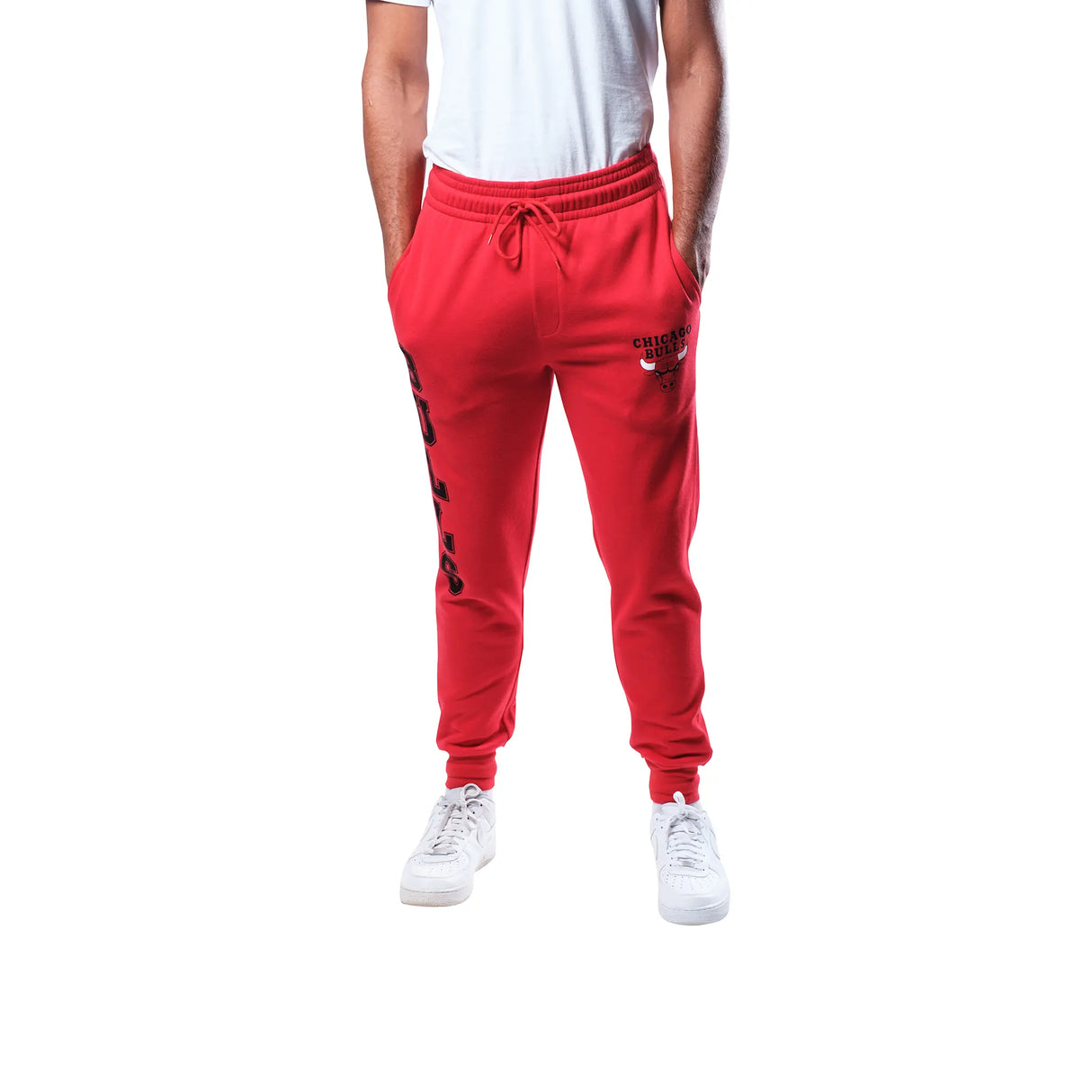 Ultra Game Men's NBA Official Super Soft Team Jogger Sweatpants | Chicago Bulls