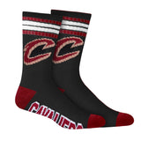 Ultra Game Men's NBA Official Athletic Cushioned Secure Fit Team Crew Socks - 3 Pack | Cleveland Cavaliers