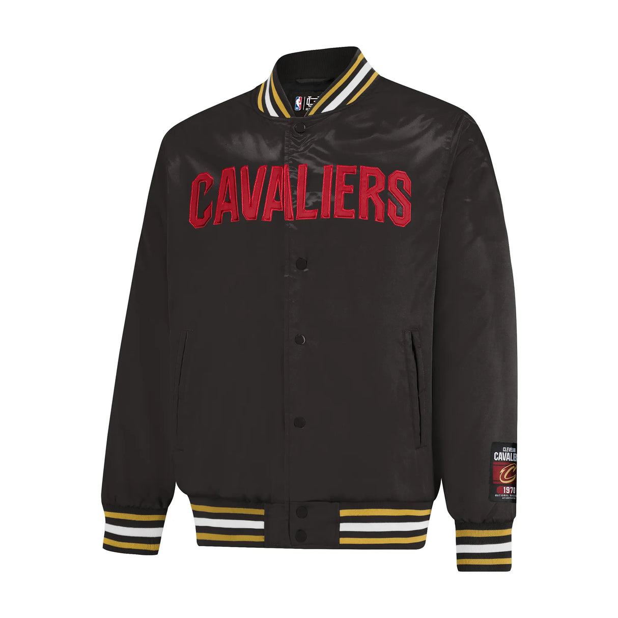 Ultra Game Mens NBA Official Smashing Records Satin Jacket | Cleveland Cavaliers