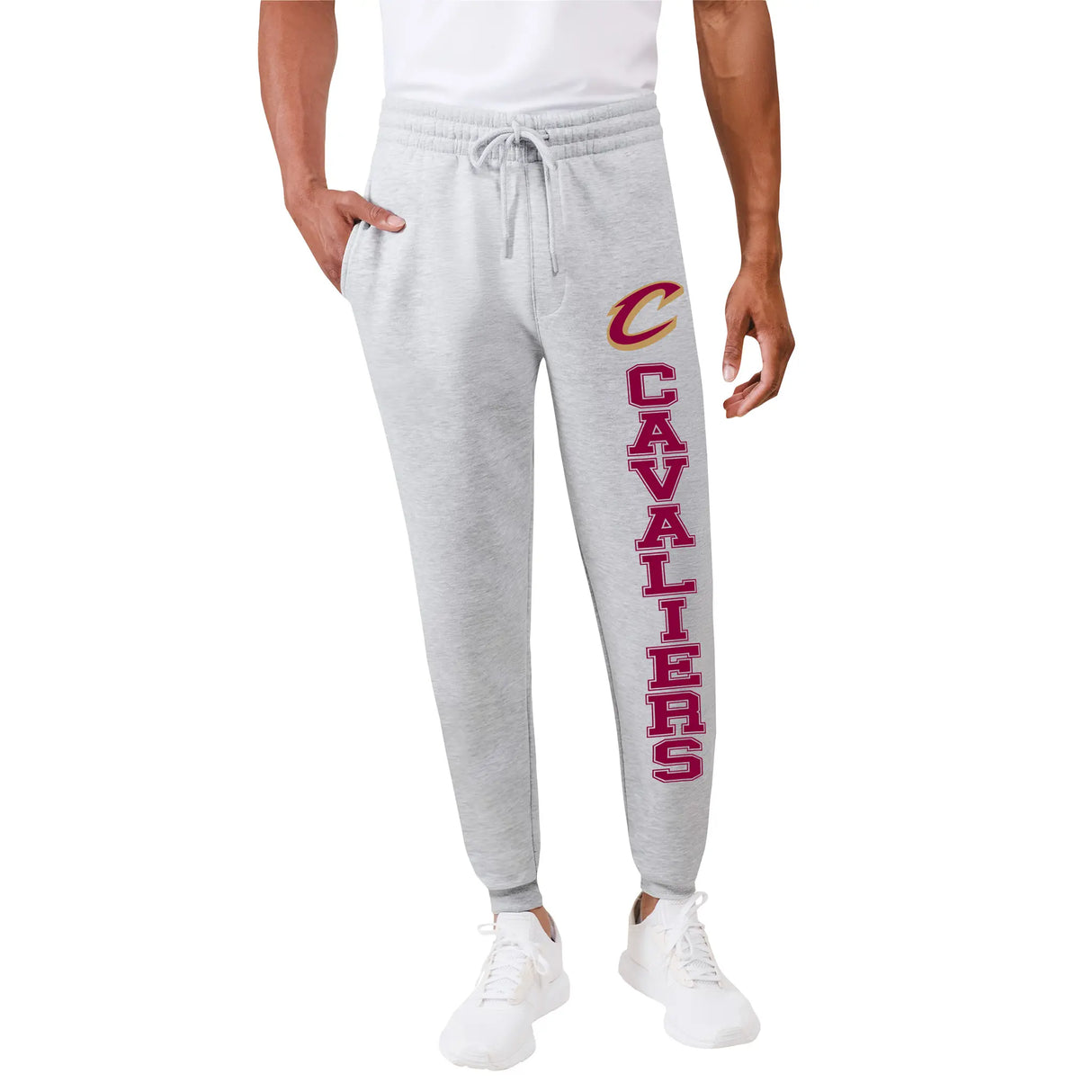 Ultra Game Men's NBA Official Super Soft Team Jogger Sweatpants | Cleveland Cavaliers