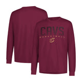 Ultra Game Men's NBA Official Super Soft Game Day Long Sleeve T-Shirt | Cleveland Cavaliers