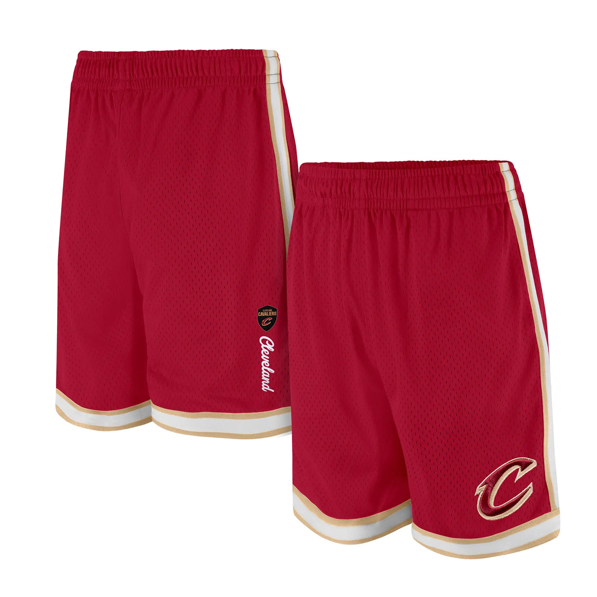 Ultra Game Men's NBA Official Supremely Soft Air Mesh Basketball Shorts - Classic Fit | Cleveland Cavaliers