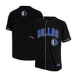 Ultra Game Men’s NBA Official Super Soft Button Down Jersey Baseball Shirt | Dallas Mavericks