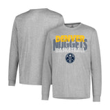 Ultra Game Men’s NBA Official Super Soft Supreme Long Sleeve T-Shirt | Denver Nuggets