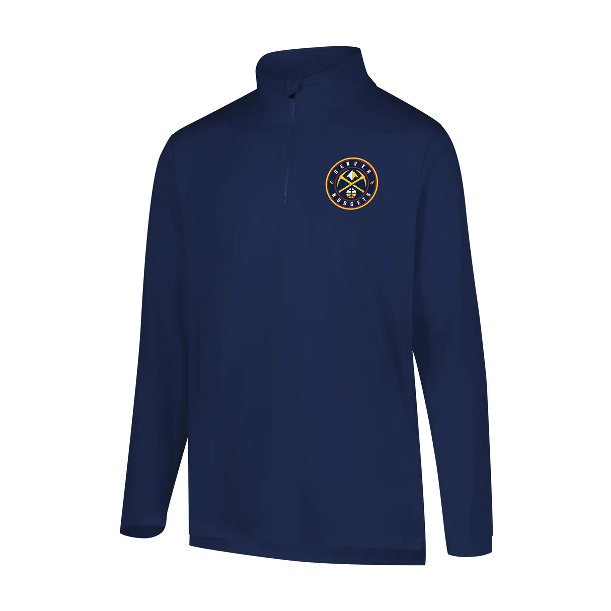 Ultra Game Men's NBA Official Super Soft Quarter Zip Long Sleeve T-Shirt | Denver Nuggets