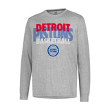 Ultra Game Men’s NBA Official Super Soft Supreme Long Sleeve T-Shirt | Detroit Pistons