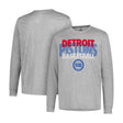 Ultra Game Men’s NBA Official Super Soft Supreme Long Sleeve T-Shirt | Detroit Pistons