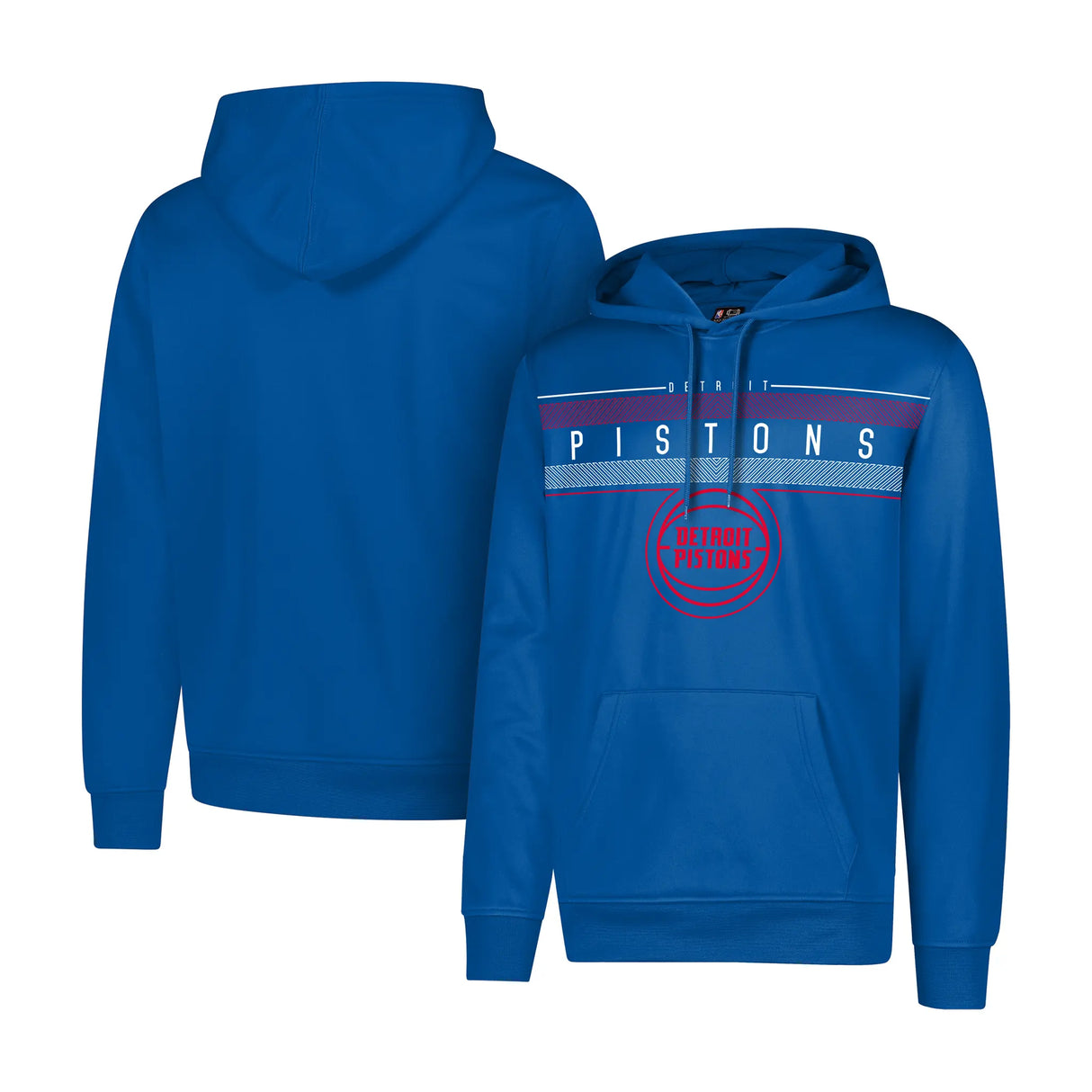 Ultra Game Men's NBA Official Super Soft Midtown Hoodie Sweatshirt | Detroit Pistons