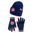 Ultra Game Men's NBA Official Super Soft Winter Beanie Knit Hat with Extra Warm Touch Screen Gloves | Detroit Pistons