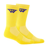 Ultra Game Men's NBA Official Athletic Cushioned Core Logo Team Crew Socks - 3 Pack | Golden State Warriors
