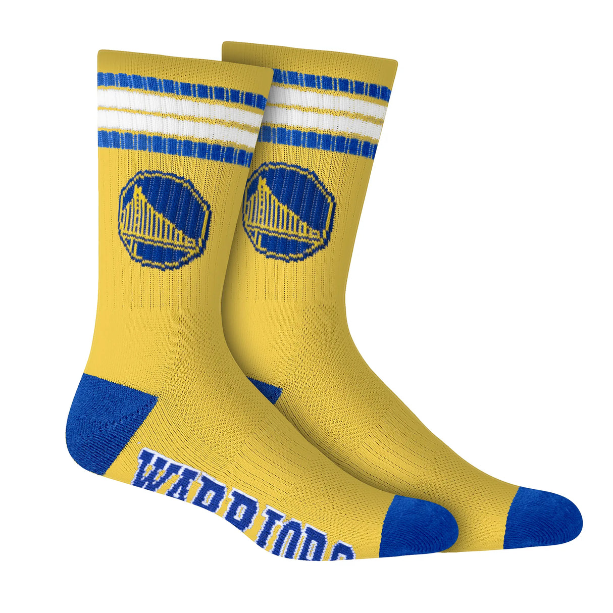 Ultra Game Men's NBA Official Athletic Cushioned Secure Fit Team Crew Socks - 3 Pack | Golden State Warriors