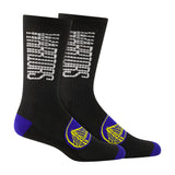 Ultra Game Men's NBA Official Athletic Cushioned Vertical Attack Team Crew Socks - 3 Pack | Golden State Warriors