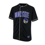 Ultra Game Men’s NBA Official Super Soft Button Down Jersey Baseball Shirt | Golden State Warriors