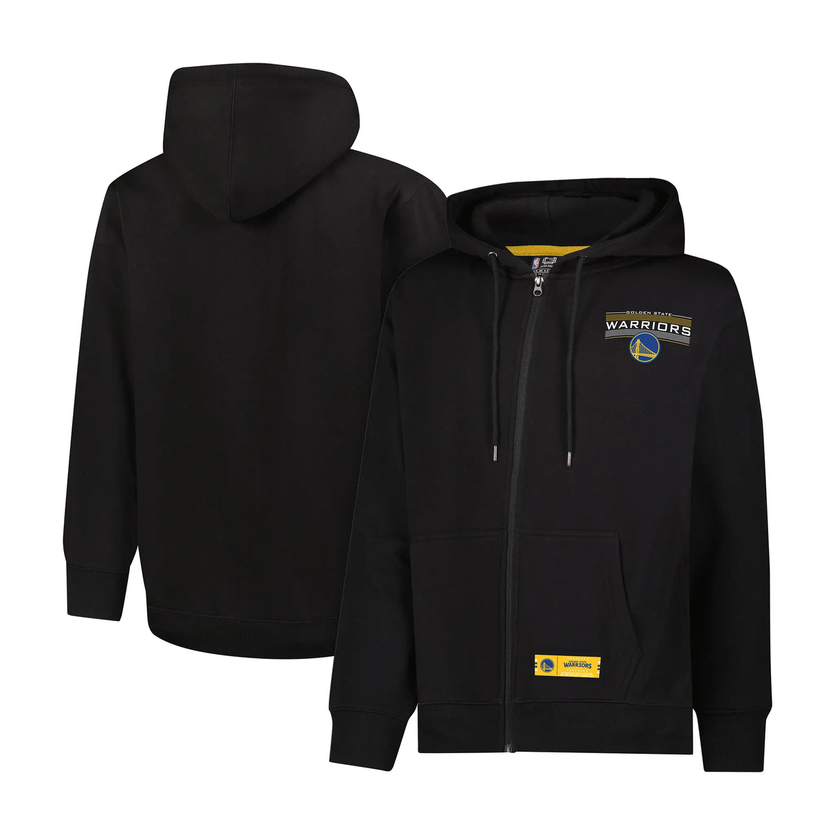 Ultra Game Men's NBA Official Super Soft Driver Full Zip Hoodie Jacket Sweatshirt | Golden State Warriors