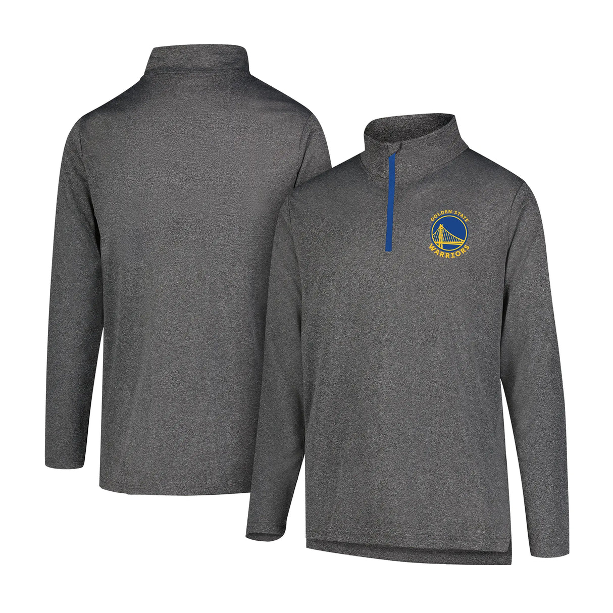 Ultra Game Men's NBA Official Super Soft Quarter Zip Long Sleeve T-Shirt | Golden State Warriors