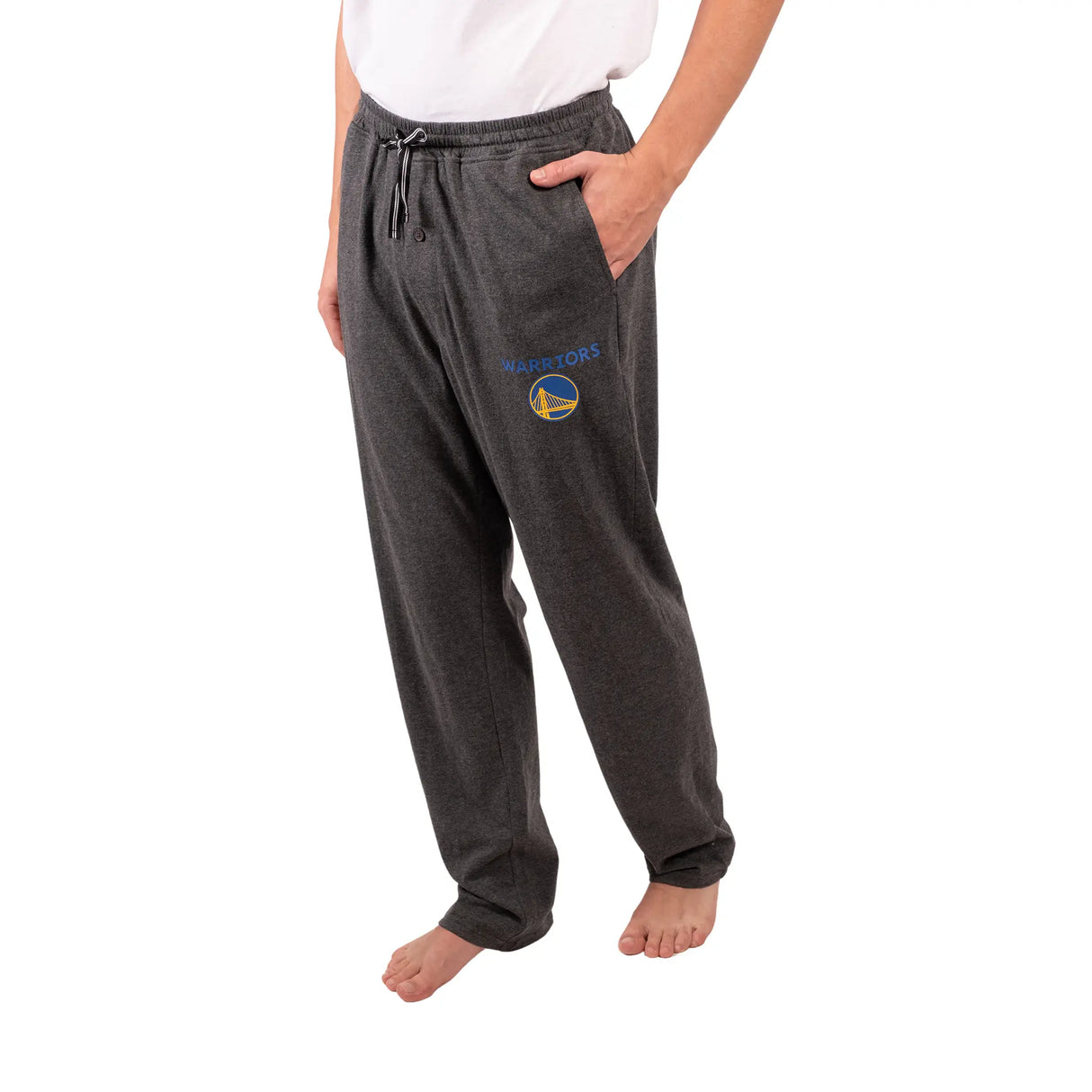 Ultra Game Men's NBA Official Sleepwear Super Soft Pajama Loungewear Pants | Golden State Warriors