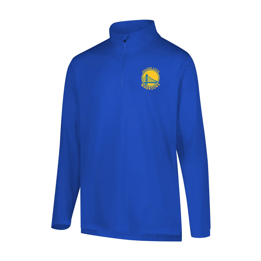 Ultra Game Men's NBA Official Super Soft Quarter Zip Long Sleeve T-Shirt | Golden State Warriors