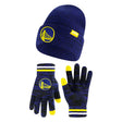 Ultra Game Men's NBA Official Super Soft Winter Beanie Knit Hat with Extra Warm Touch Screen Gloves | Golden State Warriors