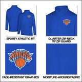 Ultra Game Men's NBA Official Super Soft Quarter Zip Long Sleeve T-Shirt | Boston Celtics