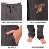 Ultra Game Men's NBA Official Sleepwear Super Soft Pajama Loungewear Pants | Los Angeles Lakers