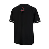 Ultra Game Men’s NBA Official Super Soft Button Down Jersey Baseball Shirt | Houston Rockets