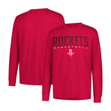 Ultra Game Men's NBA Official Super Soft Game Day Long Sleeve T-Shirt | Houston Rockets
