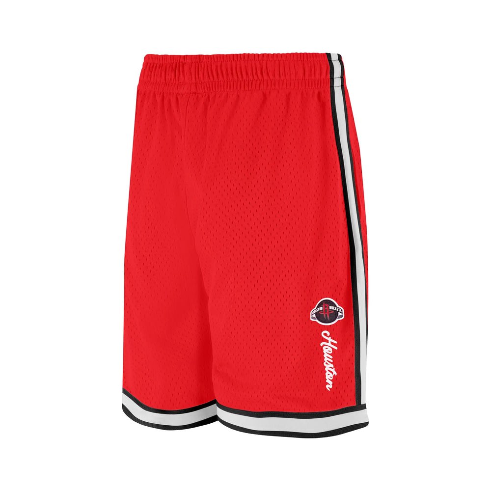 Ultra Game Men's NBA Official Supremely Soft Air Mesh Basketball Shorts - Classic Fit | Houston Rockets