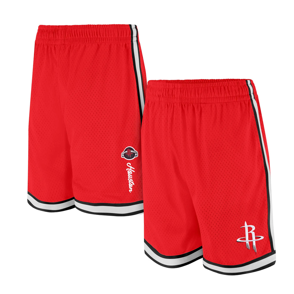 Ultra Game Men's NBA Official Supremely Soft Air Mesh Basketball Shorts - Classic Fit | Houston Rockets