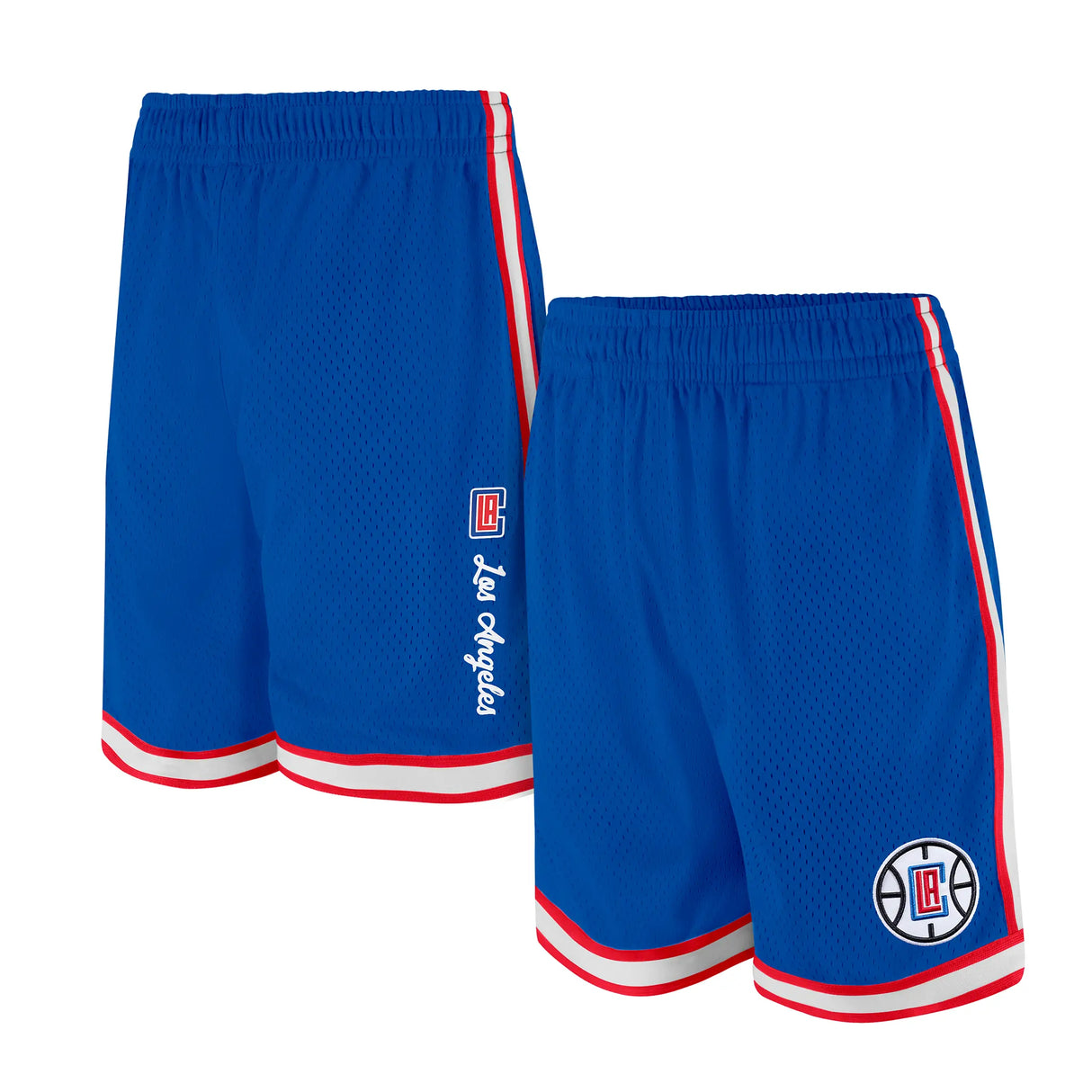 Ultra Game Men's NBA Official Supremely Soft Air Mesh Basketball Shorts - Classic Fit | Los Angeles Clippers