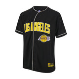 Ultra Game Men’s NBA Official Super Soft Button Down Jersey Baseball Shirt | Los Angeles Lakers