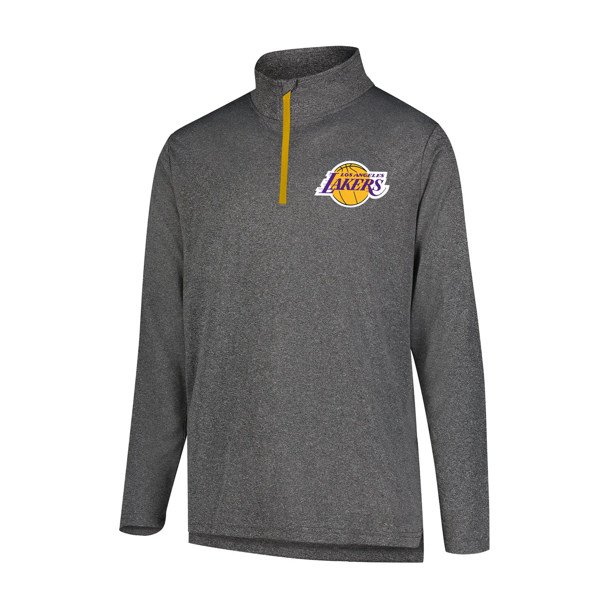 Ultra Game Men's NBA Official Super Soft Quarter Zip Long Sleeve T-Shirt | Los Angeles Lakers