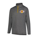 Ultra Game Men's NBA Official Super Soft Quarter Zip Long Sleeve T-Shirt | Los Angeles Lakers