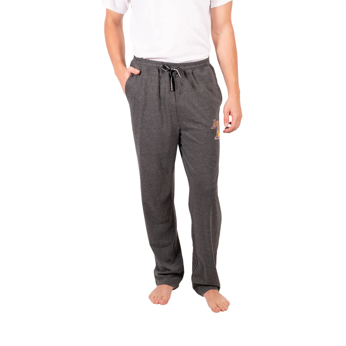 Ultra Game Men's NBA Official Sleepwear Super Soft Pajama Loungewear Pants | Los Angeles Lakers