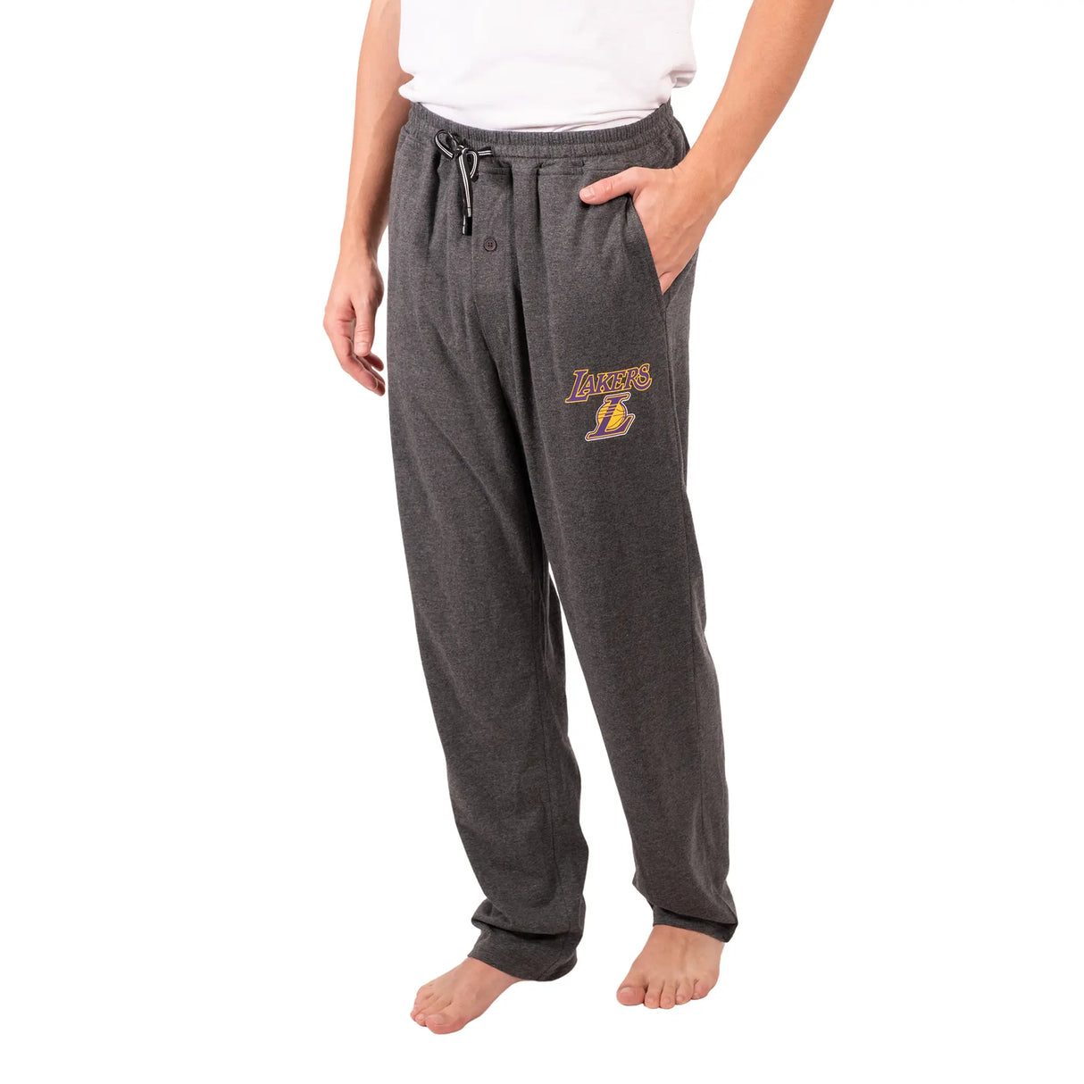 Ultra Game Men's NBA Official Sleepwear Super Soft Pajama Loungewear Pants | Los Angeles Lakers
