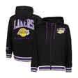 Ultra Game Men's NBA Official MVP Premium Quality Full Zip Hoodie Jacket | Los Angeles Lakers