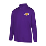 Ultra Game Men's NBA Official Super Soft Quarter Zip Long Sleeve T-Shirt | Los Angeles Lakers