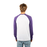Ultra Game Men’s NBA Official Super Soft Raglan Baseball T-Shirt | Los Angeles Lakers