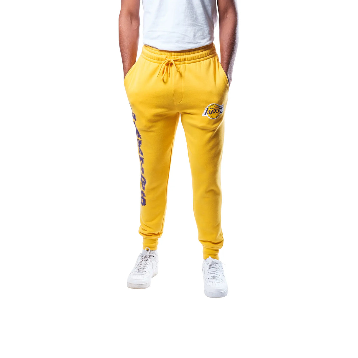 Ultra Game Men's NBA Official Super Soft Team Jogger Sweatpants | Los Angeles Lakers