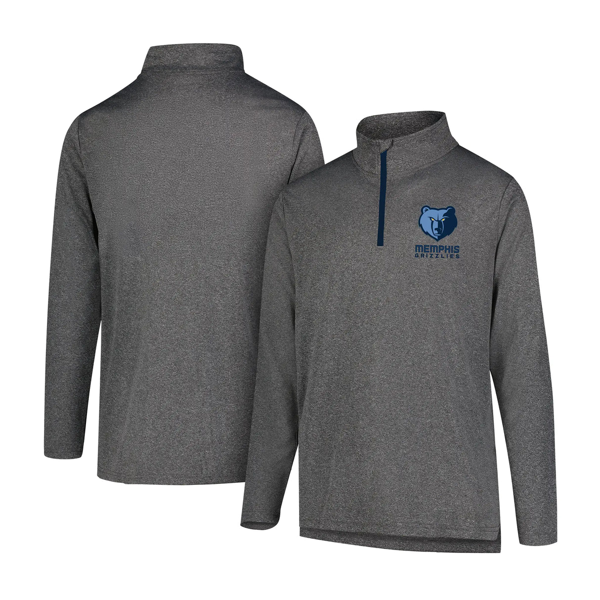 Ultra Game Men's NBA Official Super Soft Quarter Zip Long Sleeve T-Shirt | Memphis Grizzlies