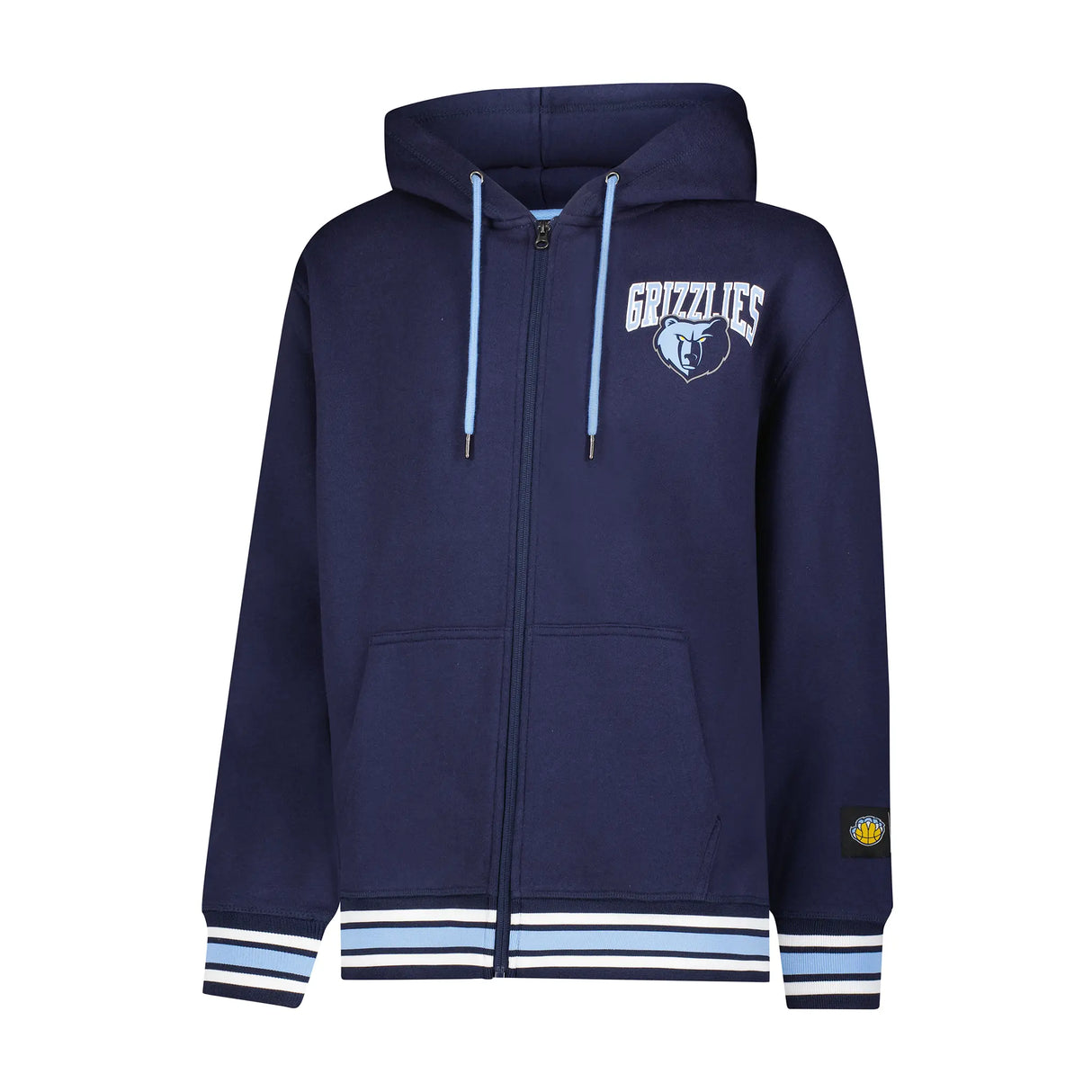 Ultra Game Men's NBA Official MVP Premium Quality Full Zip Hoodie Jacket | Memphis Grizzlies