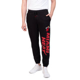 Ultra Game Men's NBA Official Super Soft Team Jogger Sweatpants | Miami Heat