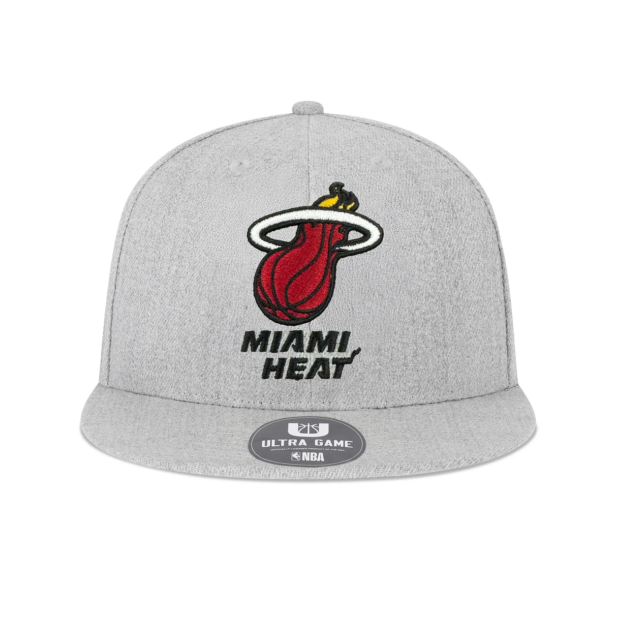 Ultra Game Men's NBA Official Twill Snap Back Ultimate Baseball Cap Hat | Miami Heat