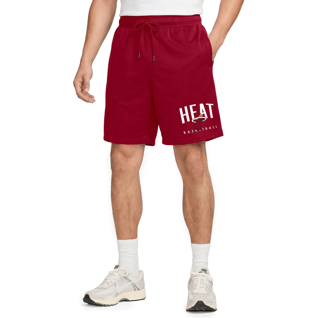 Ultra Game Men’s NBA Official Soft Air Mesh Teamster Basketball Shorts - Classic Fit | Miami Heat