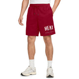 Ultra Game Men’s NBA Official Soft Air Mesh Teamster Basketball Shorts - Classic Fit | Miami Heat
