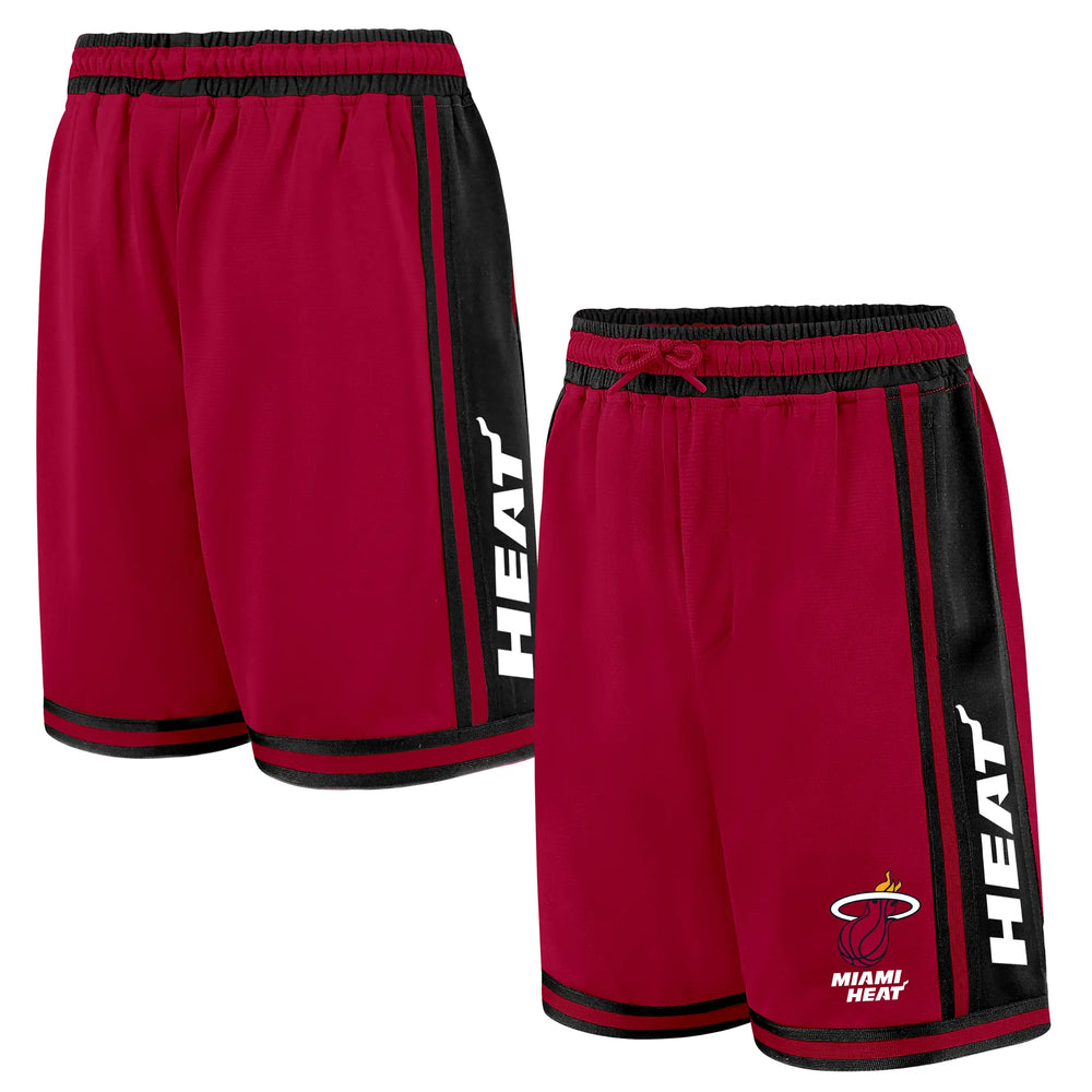 Ultra Game Men's NBA Official Super Soft Air Mesh Game Day Basketball Shorts - Classic Fit | Miami Heat