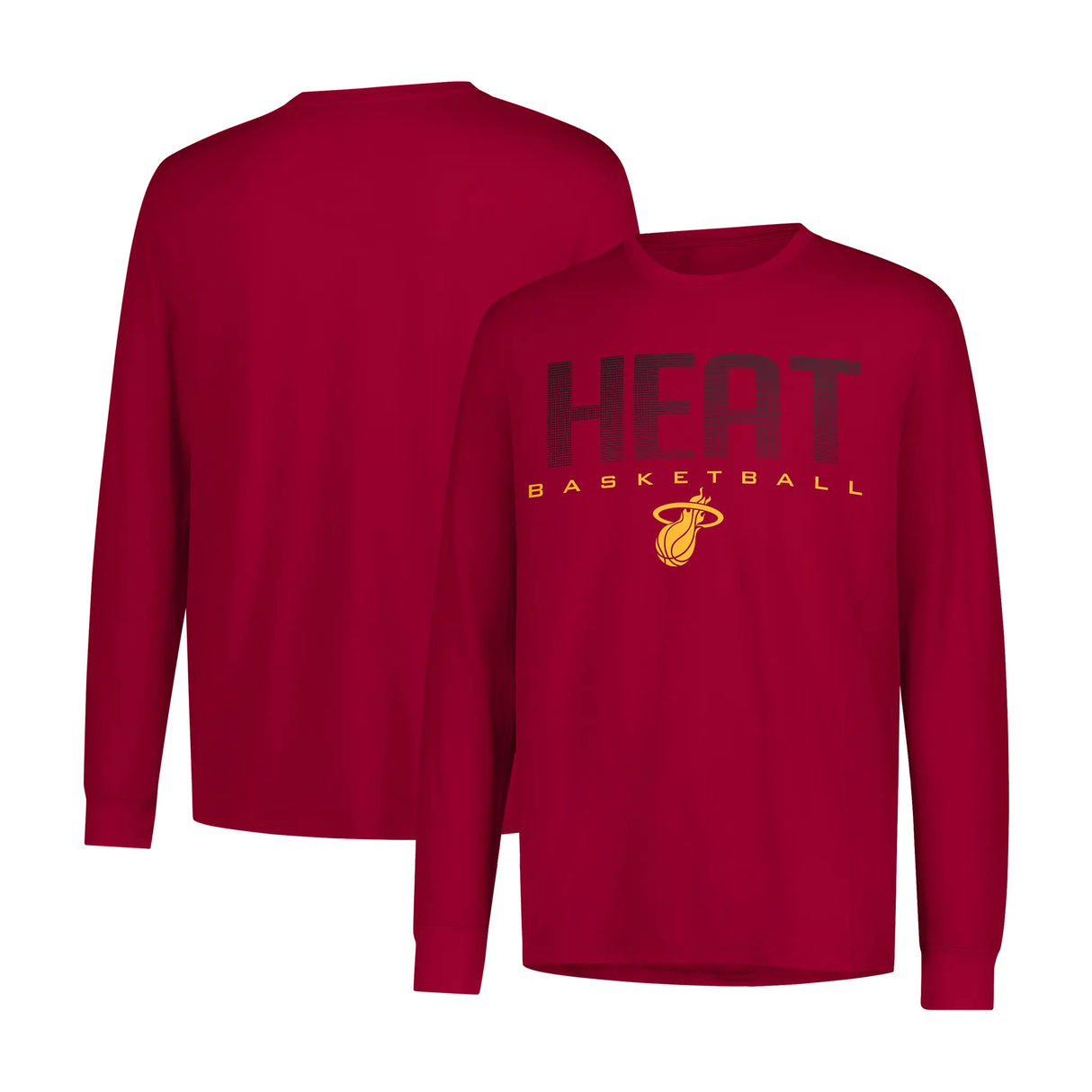 Ultra Game Men's NBA Official Super Soft Game Day Long Sleeve T-Shirt | Miami Heat